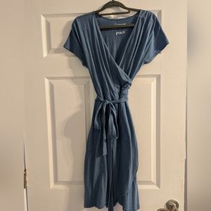 Pact tuplip wrap dress